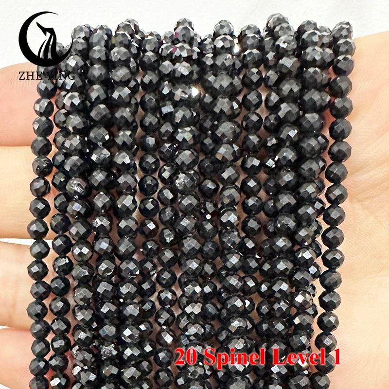 AAA Colorful Tourmaline Stone Beads Loose Spacer Faceted 3mm Beads for Jewelry Making DIY Bracelet Accessories 15''