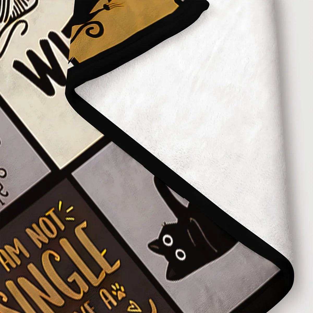1pc Blanket Lovely Black Cat 3D Print Smooth Flannel Blanket for Home Living Room Bedroom Decor New Year Christmas Gift