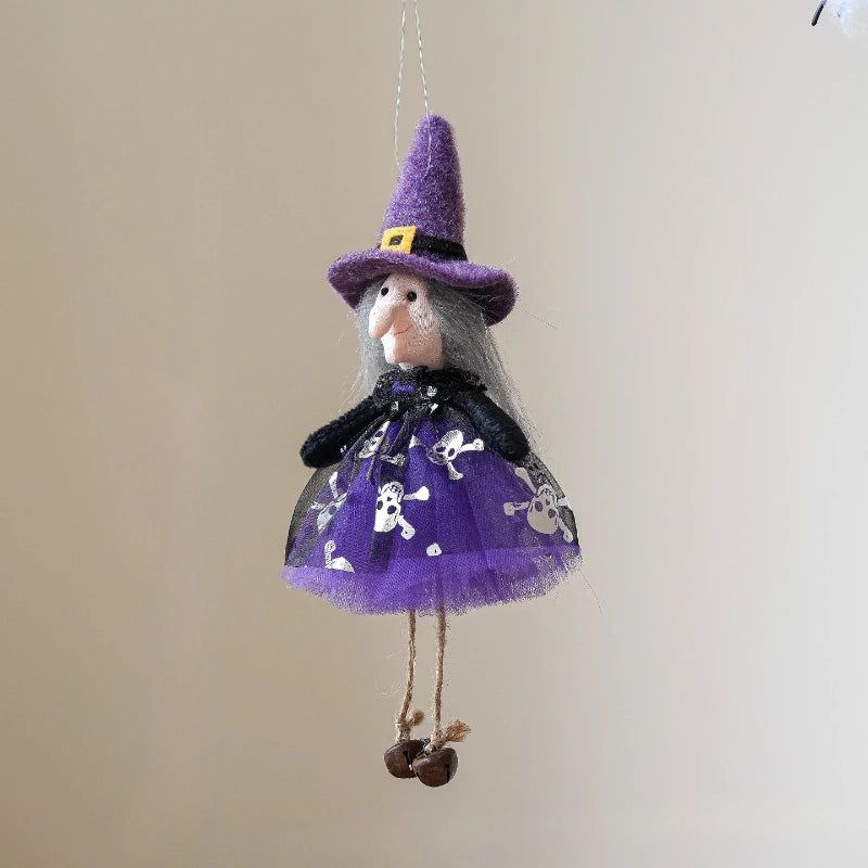 Cute Halloween Witch Pendant Halloween Decoration Home Decor Pumpkin Ghost Witch Hanging Pendant Halloween Creative Gift