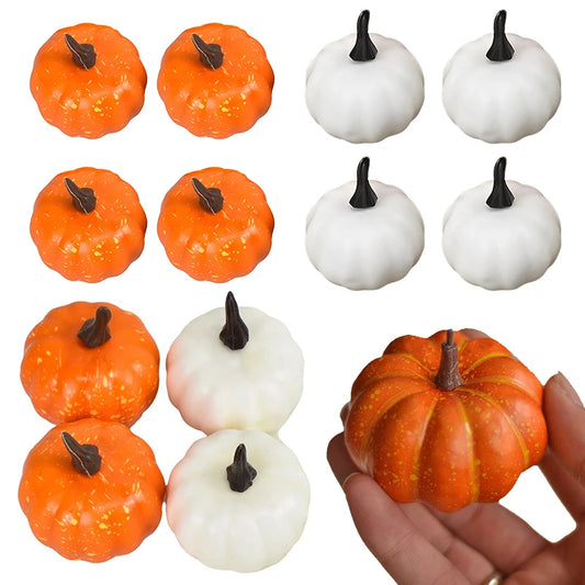 6PCS/Lot Simulated Pumpkin Yellow/White Available DIY Decoration Photography Prop for Thanksgiving Halloween Atmosphere Gift ZYF