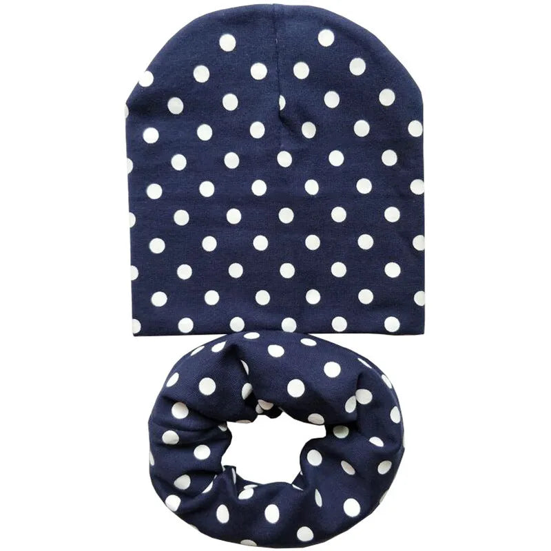 Star Print Cotton Baby Hat Autumn Winter Baby Girls Hat Boys Cap Toddlers Infant Cap Scarf Children Bonnet Hats