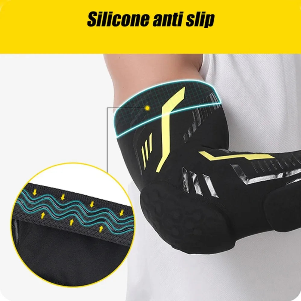 Separate Elbow Pads Honeycomb Dual Anti-Collision Elbow Brace Guard Compression Support Protective Arm Sleeve Protector