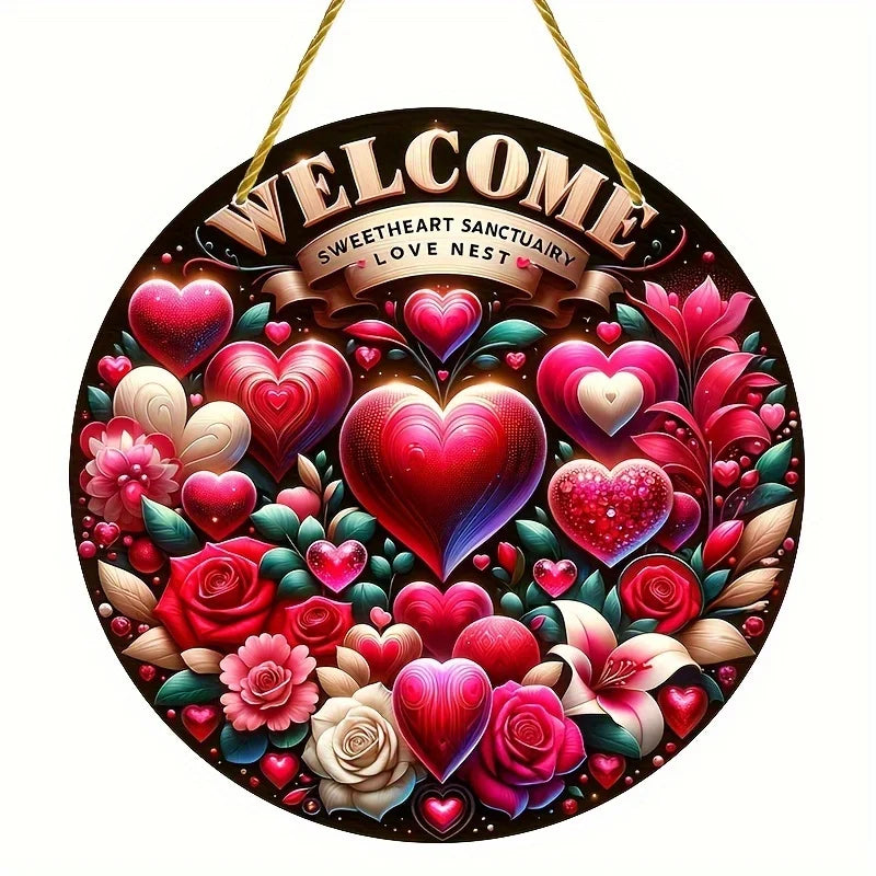 Flower Suncatcher, Stained Window Hanging, Acrylic Sign, Winter Decor, Round Sign, Wreath Sign, Wreath Center, Christmas Gift