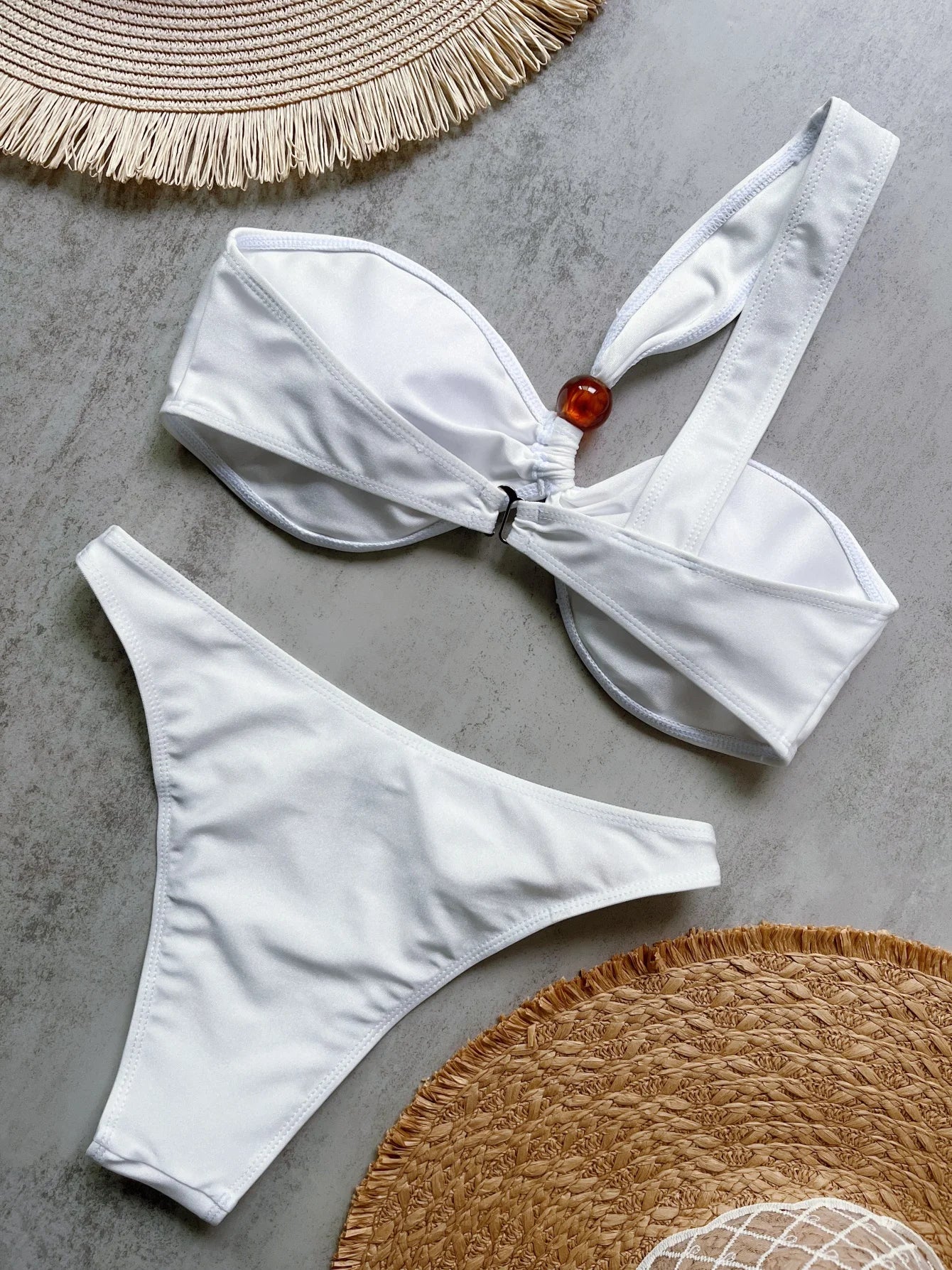 2025 Sexy Bikinis Solid Swimsuits Women's Swimwear Push Up Female Beach Swim Wear Bathing Suits Brazilian Bikini Set Pool Bather