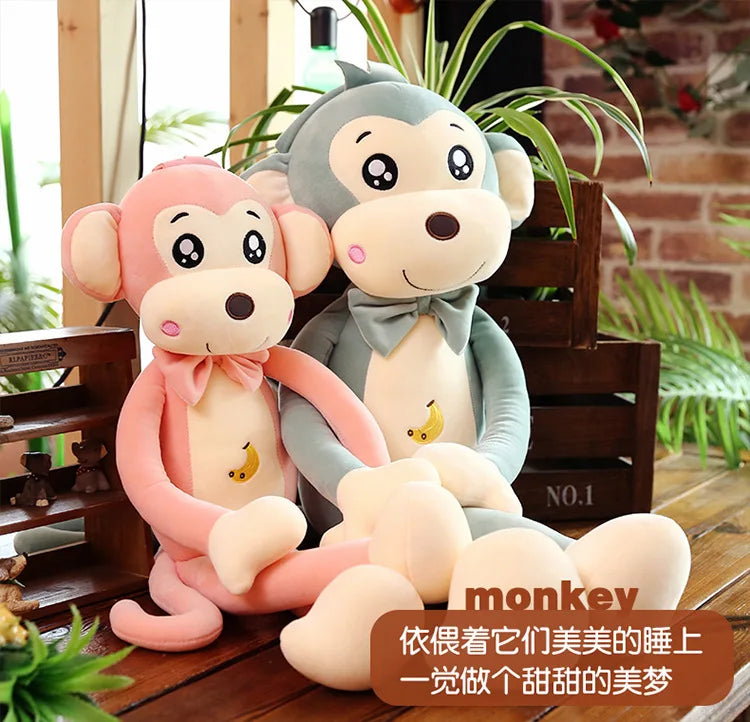 Creative Cute Cartoon Plush Toy Animal Monkey Long Arms And Long Legs Doll Baby Sleeping Comfort Pillow Christmas Gift
