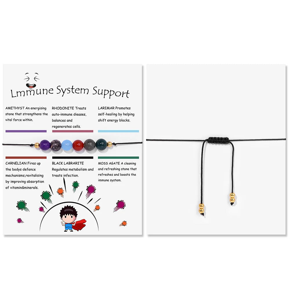 New In Natural Smooth Round Beads Bracelet Healing Protection Reiki Bracelet Labradorite Black Tourmaline Bracelet Bangle Gifts