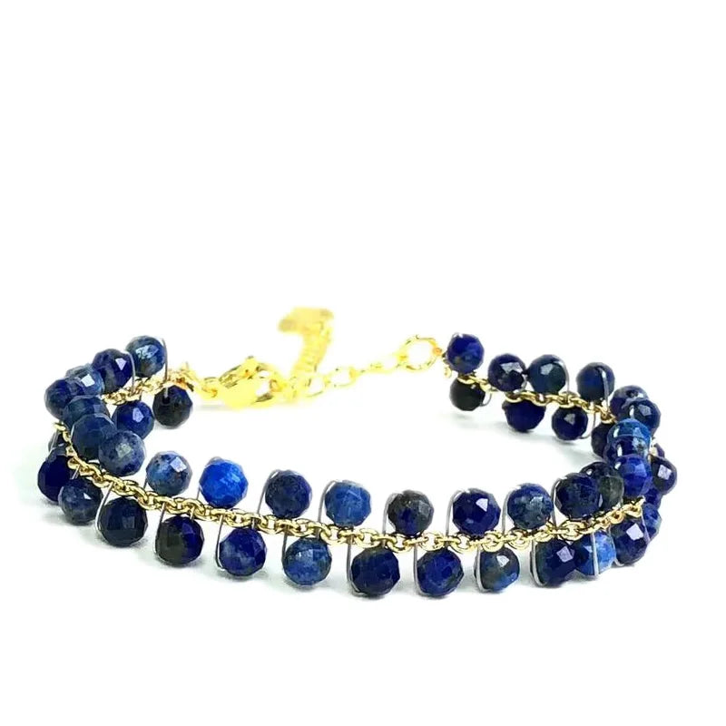 natural multifaceted 3-4mm stone Tourmaline garnet crystal quartz bracelet Women Jewelry Party /Wedding Luxury Gift Set Handwork