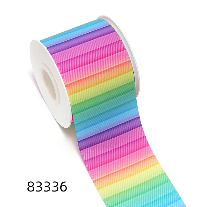 5 Yards Printed Grosgrain Ribbons For Bows DIY Craft Decoration Packaging Supplies 84400