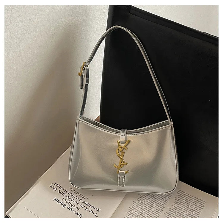 2025 Y2K Underarm Bag for Women, Luxe Boho Shoulder Purse w/Detachable Strap Anti-Theft Lightweight Commuter