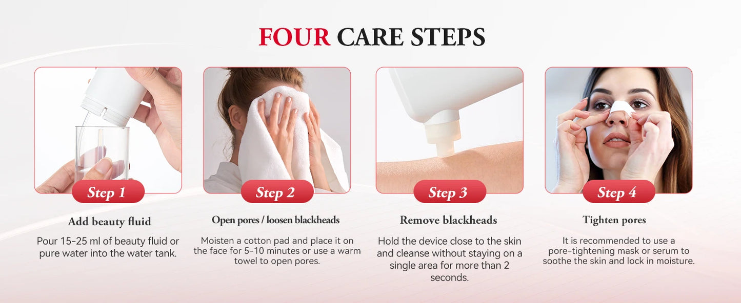 ANLAN Electric Water Vacuum Blackhead Remover Pore Cleaner Facial Hydro Cleanse Skincare Device for Whitehead And Acne Suction