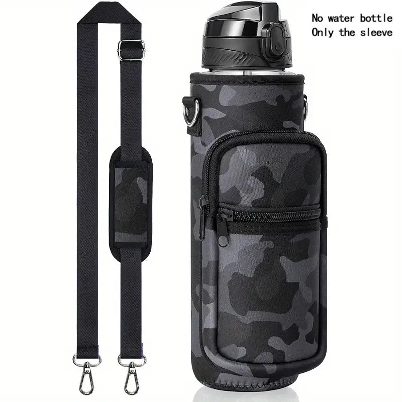 Water Bottle Covers Neoprene Handheld Crossbody Shoulder Water Kettle Carrier Holder Bag With Straps Outdoor Drinkware Accessory