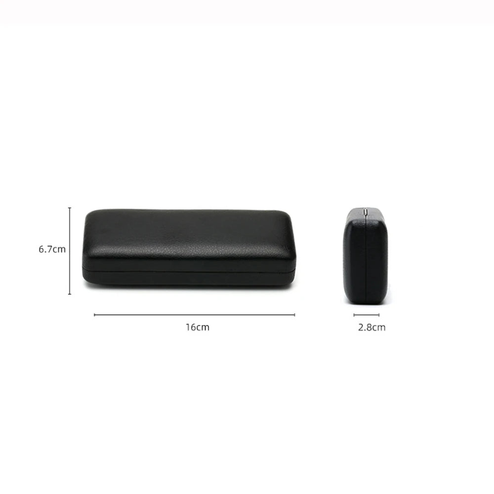 Unisex Glasses Box Lychee Pattern Pu Leather Eyewear Protector Cover Reading Glasses Case Women Men Sunglasses Case