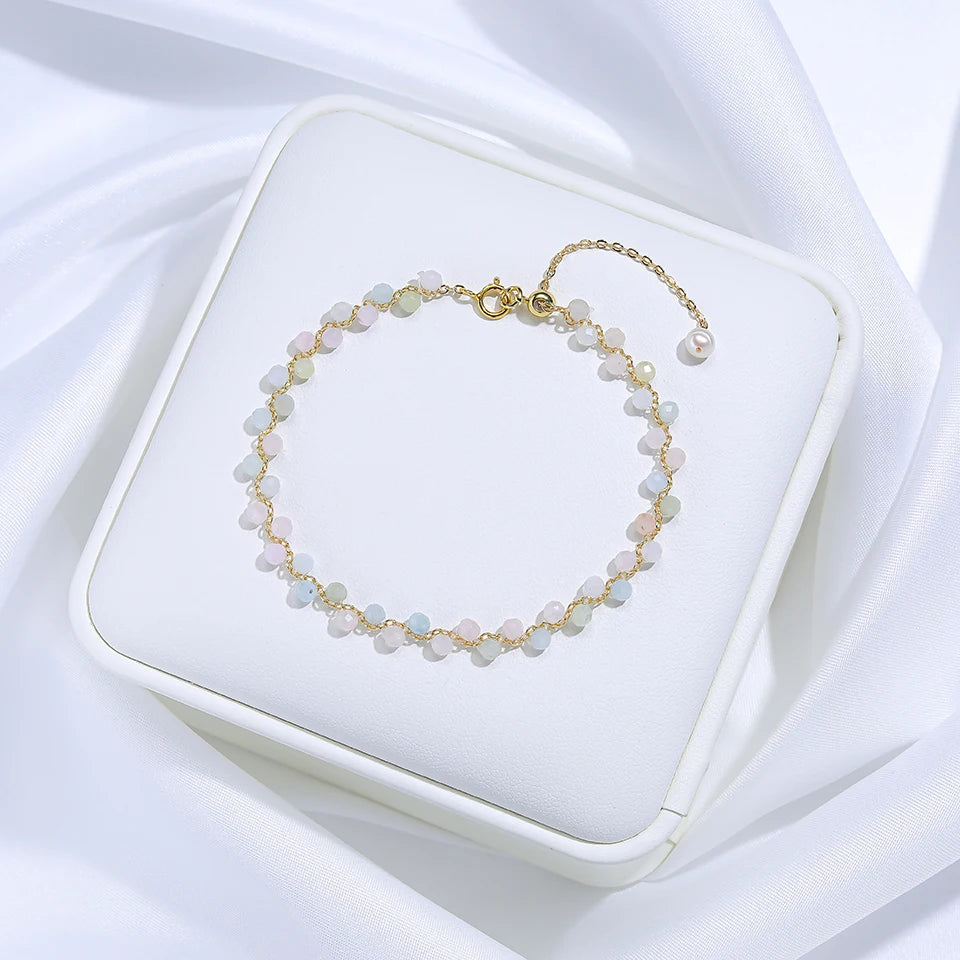 3MM Natural Stone Tourmaline Bracelet on Hand For Women Jewelry Party Wedding Luxury Gift  Amethyst Handmade Adjustable Bangle