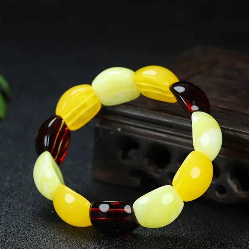 Amber bead bracelet men's and women's fashion accessories