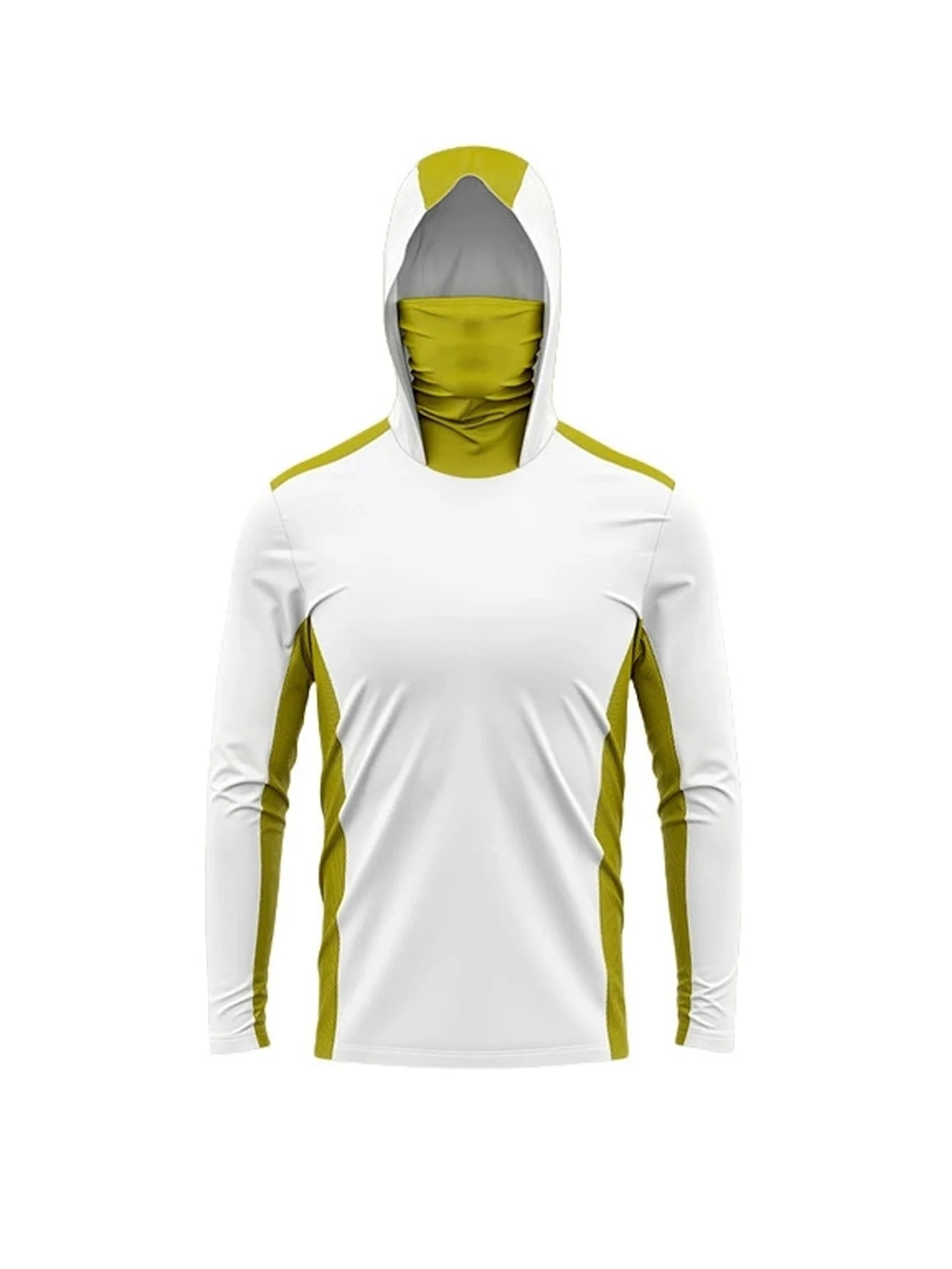 Long Sleeve Fishing Shirts Men Sun Protection Hoodie Mask All-in-one Fishing Clothing Hunting Camping Angling T-shirt Upf