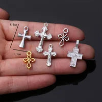 A variety of Christian retro little Virgin Mary connector Spirit Holy Jesus Father Anthony pendant cross bracelet connector 10