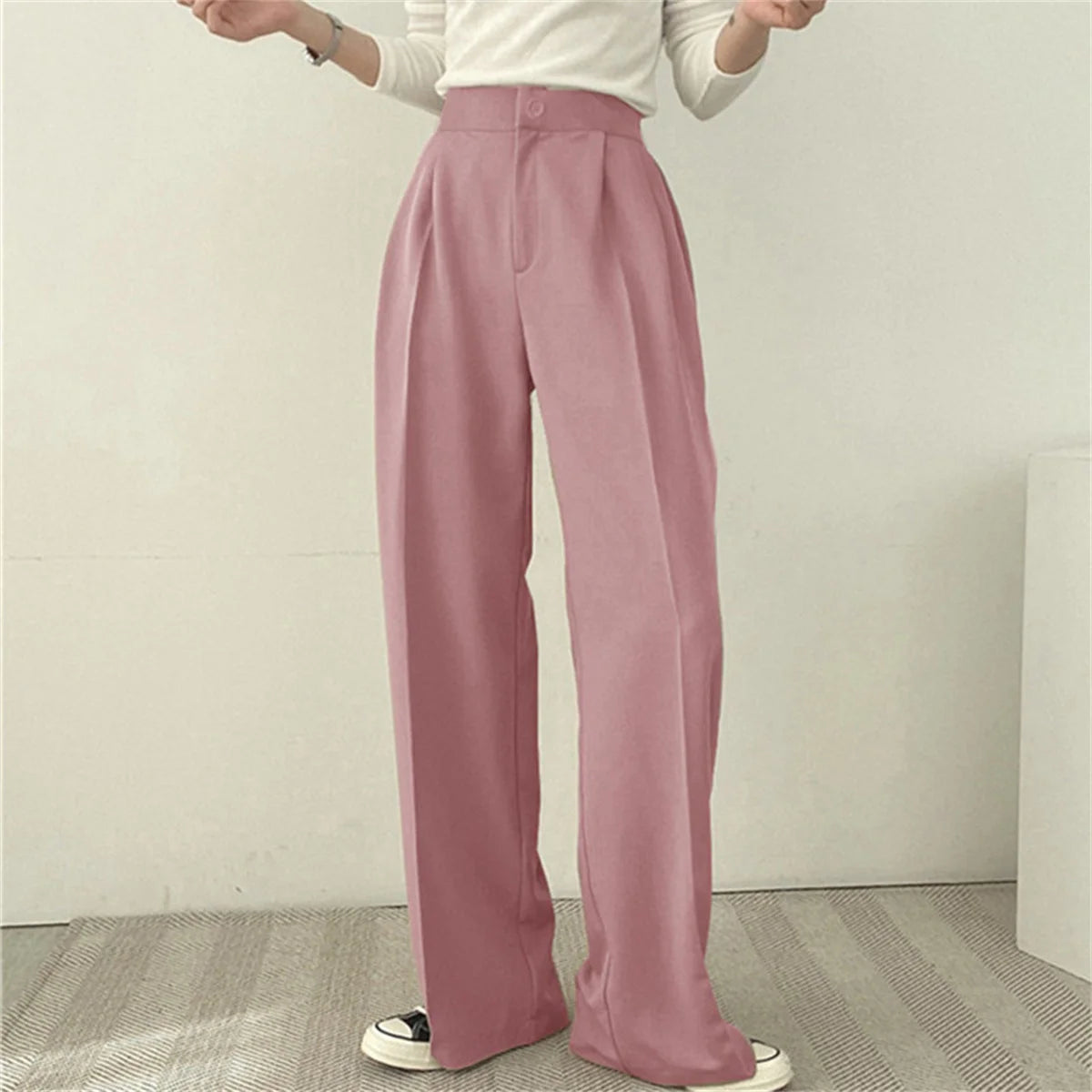 2025 Autumn New Women's Clothing Suit Jacket Casual Pants Set Wide Leg Suit Pants Elegant Office Lady Business Suit Set Blazers
