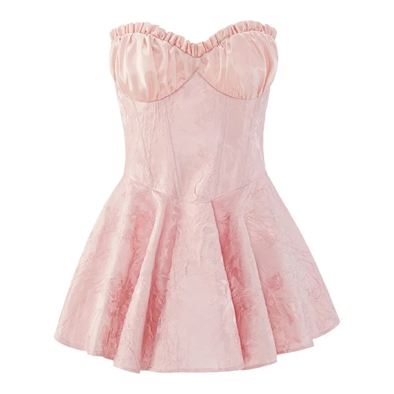 Fashion Fairy Sexy Slimming Above Knee Tube Short Dress Women's 2024 Summer Elegant Trendy Simple Princess Birthday Vestidos