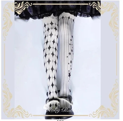 Lolita Fashion Printing Tight Pantyhose Sexy Stockings Gothic Halloween Body Stockings for Women Thin Pantyhose Sexy Tights