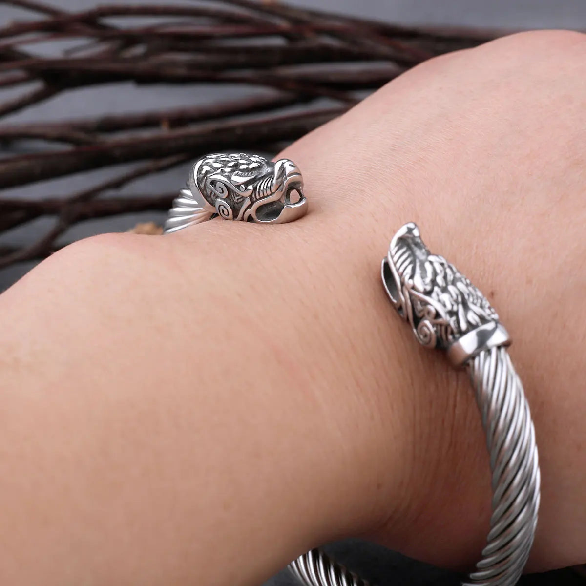 Vintage Viking Faucet Bracelets Men Women Stainless Steel Fashion Hip Hop Wristbands Cuff Bracelets Nordic Charm Jewelry As Gift