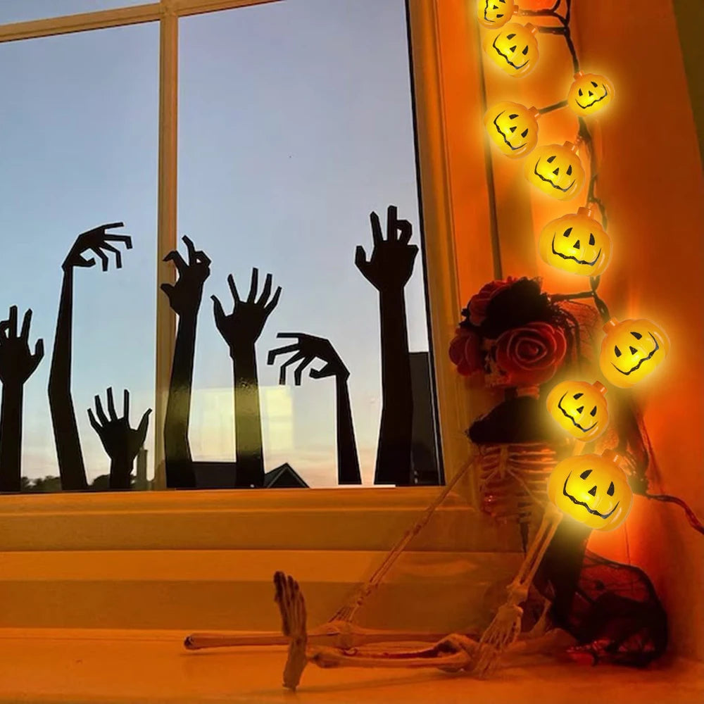 1PCS Halloween Party Home Indoor Outdoor 1PC Halloween 3M 20 LED Battery Powered String Lights With Pumpkin Shape