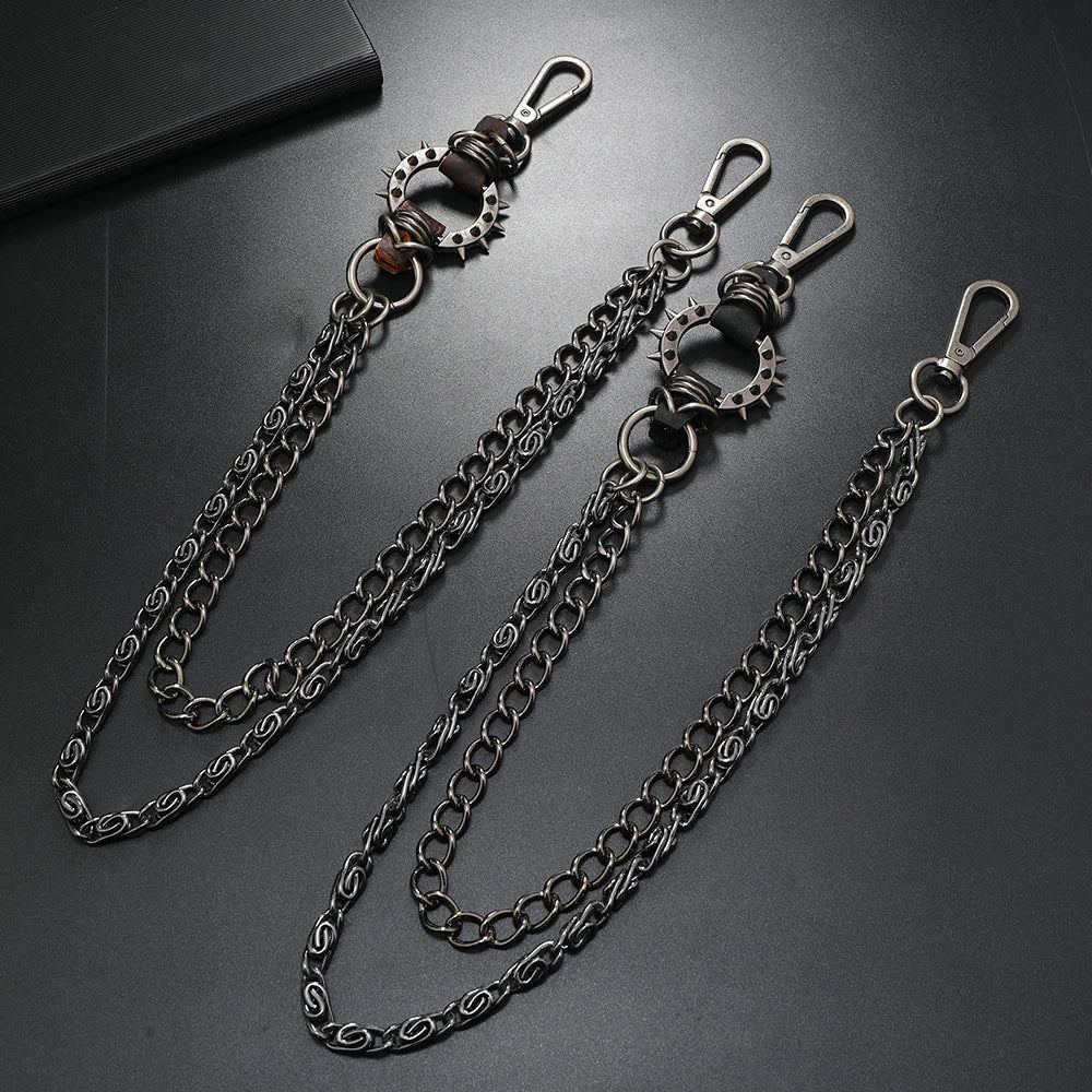 1 piece Punk Jewelry Keychain personality pants chain Men's Accessories
