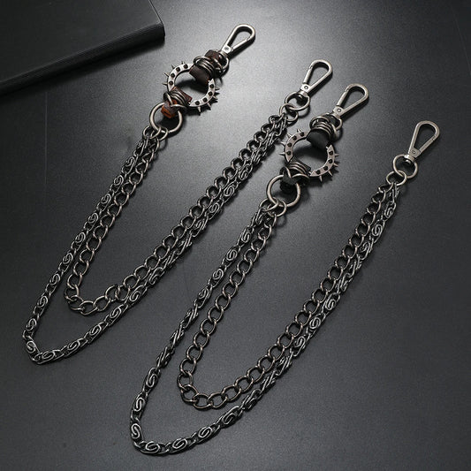 1 piece Punk Jewelry Keychain personality pants chain Men's Accessories