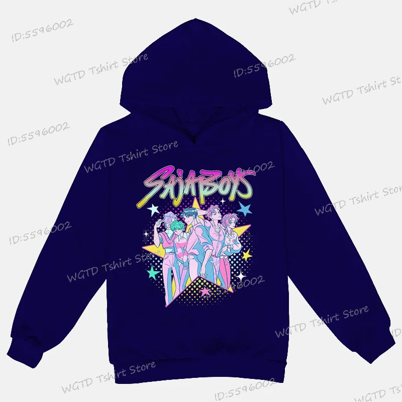 Children's Clothing KPop Demon Hunters Saja Boys Graphic Hoodies 2025 Movie Fashion Casual Hoodie Baby Girls Boys Clothes Gifts