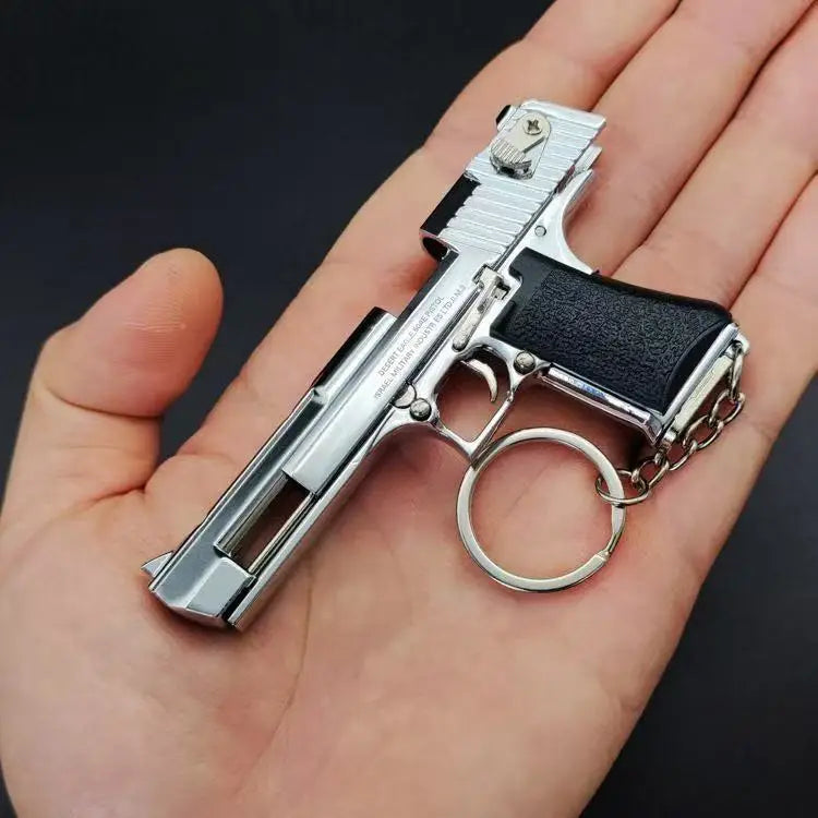 1:3 Scale 92f Alloy Pistol Keychain Mini Toy Gun Weapon Model Metal Keychain For Adult Kids Christmas Gift