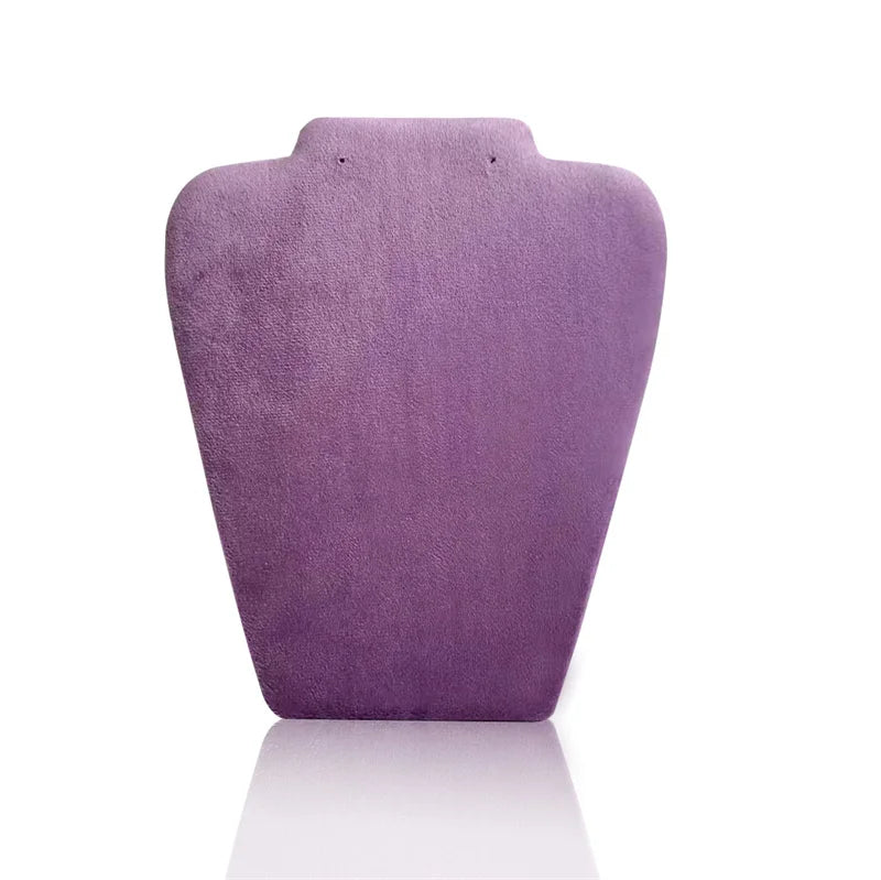 Wooden Necklace Stand White Pu Jewelry Pendant Display Holder Organizer Storage Easel Shelf Rack 3 Color 12.5*22.5Cm