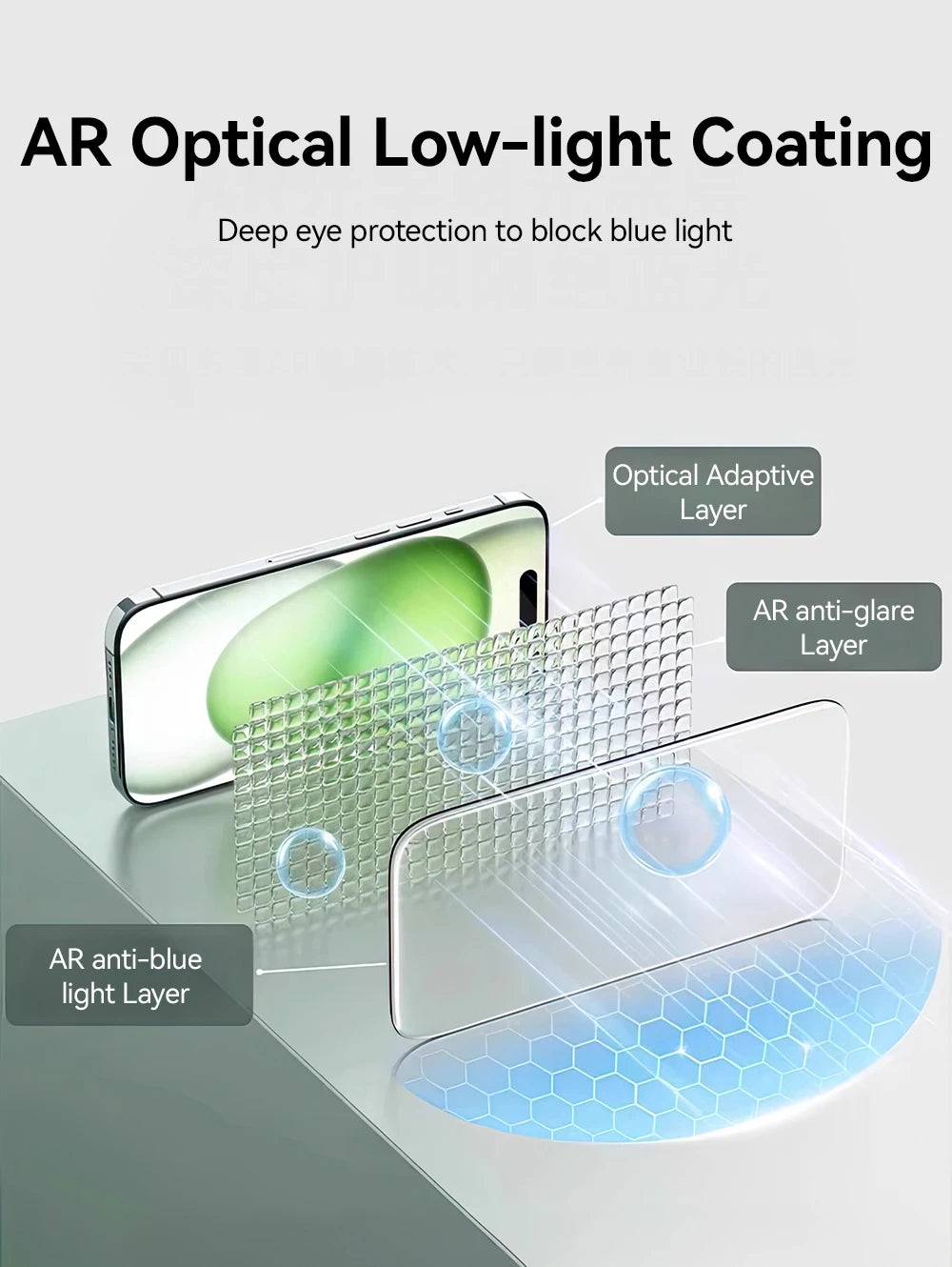 Joyroom 1/2/3pcs HD Anti-Blue Light Glass for iPhone 17 Pro Max Screen Protector Full Screen Eye Protection Tempered Glass