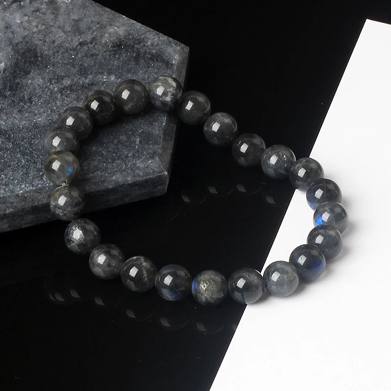 Original India Labradorite Beads Bracelets for Women Reiki Natural Stone Blue MoonStone Charm Bangle femme bijoux Couple Jewelry