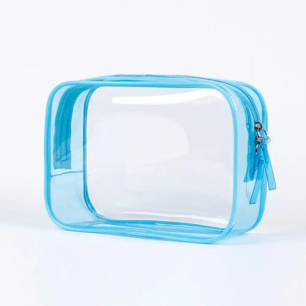 Travel Storage Bag Cosmetic Bags PVC Waterproof Transparent Cases Large Capacity Plastic Zipper Wash Bag Portable Make Up Pounch
