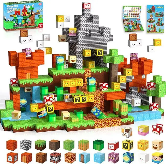 Magnetic Building Blocks DIY Magnets Toys Mine World Magnet Cubes Stacking STEM Toys Construction Toys Children's Christmas Gift