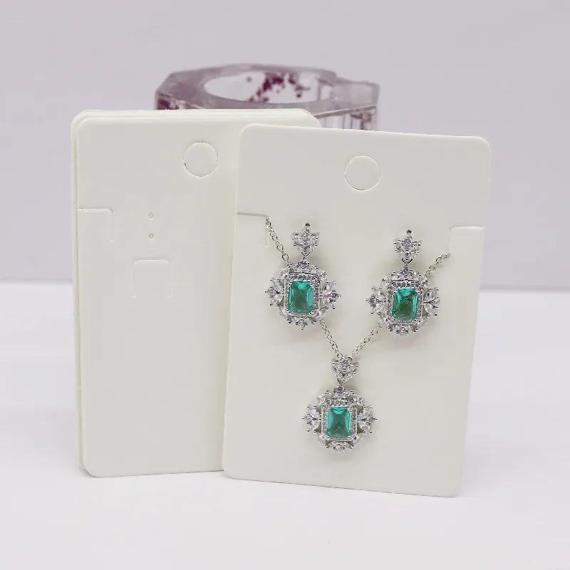 Hot sale 50Pcs Multi-Style Jewelry set package Card 6*9cm Flower/ marbling design necklace earring pendant package card