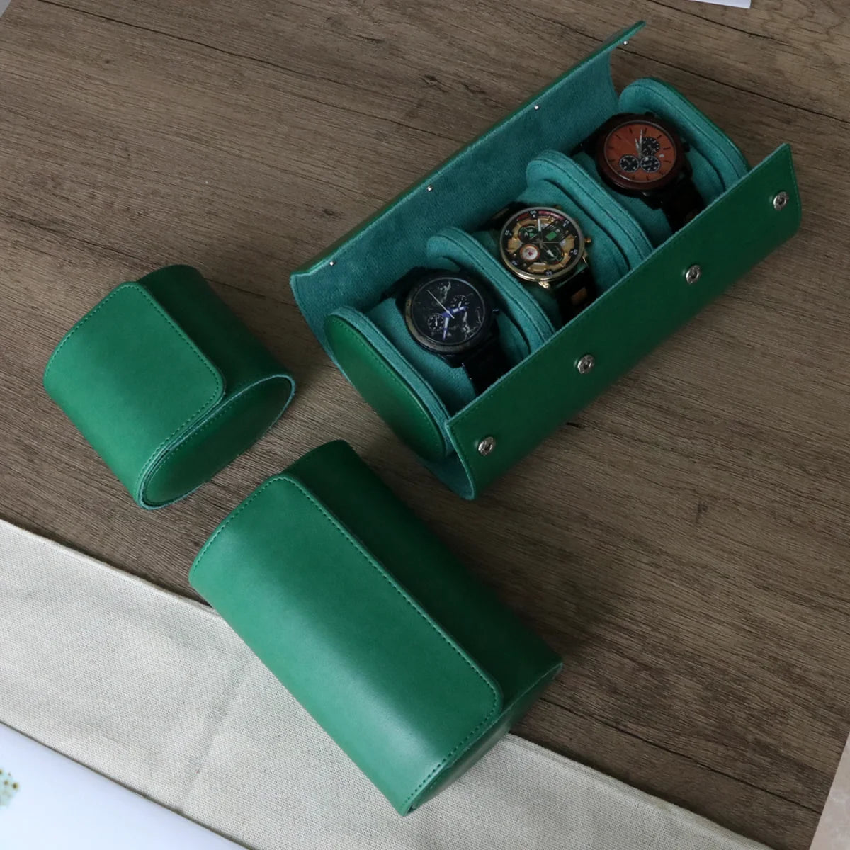 Travel Watch Storage Box Leather Watch Display Case Storage Box Watch Organizers Men Christmas Gift Watch Travel Case Watch Box