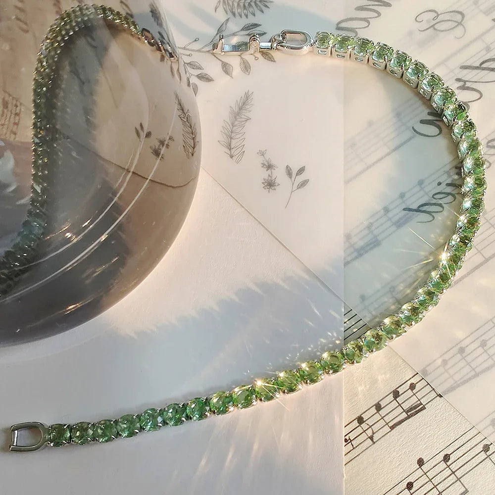 Moonso Arrival  Fashion Unique Design Light Green  Bracelet Bangle for Women Valentine's Day Gift S5787-skygreen