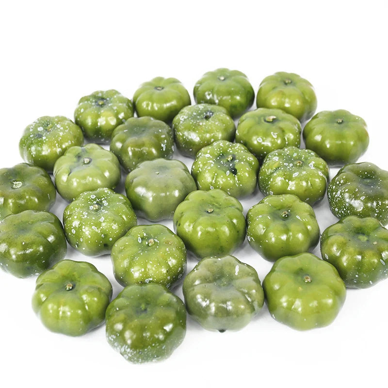 25/50pcs Mini Artificial Pumpkin Simulation Vegetable Halloween Decoration Home Halloween Party DIY Fake Pumpkin Decor Props 7z