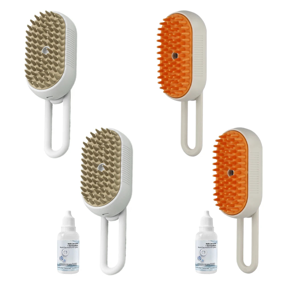 Cat Steam Brush Steamy Dog Brush 3 in 1 Electric Spray Cat Hair Brushes USB Rechargeable Dog Grooming Massage Comb for Pet Hairs