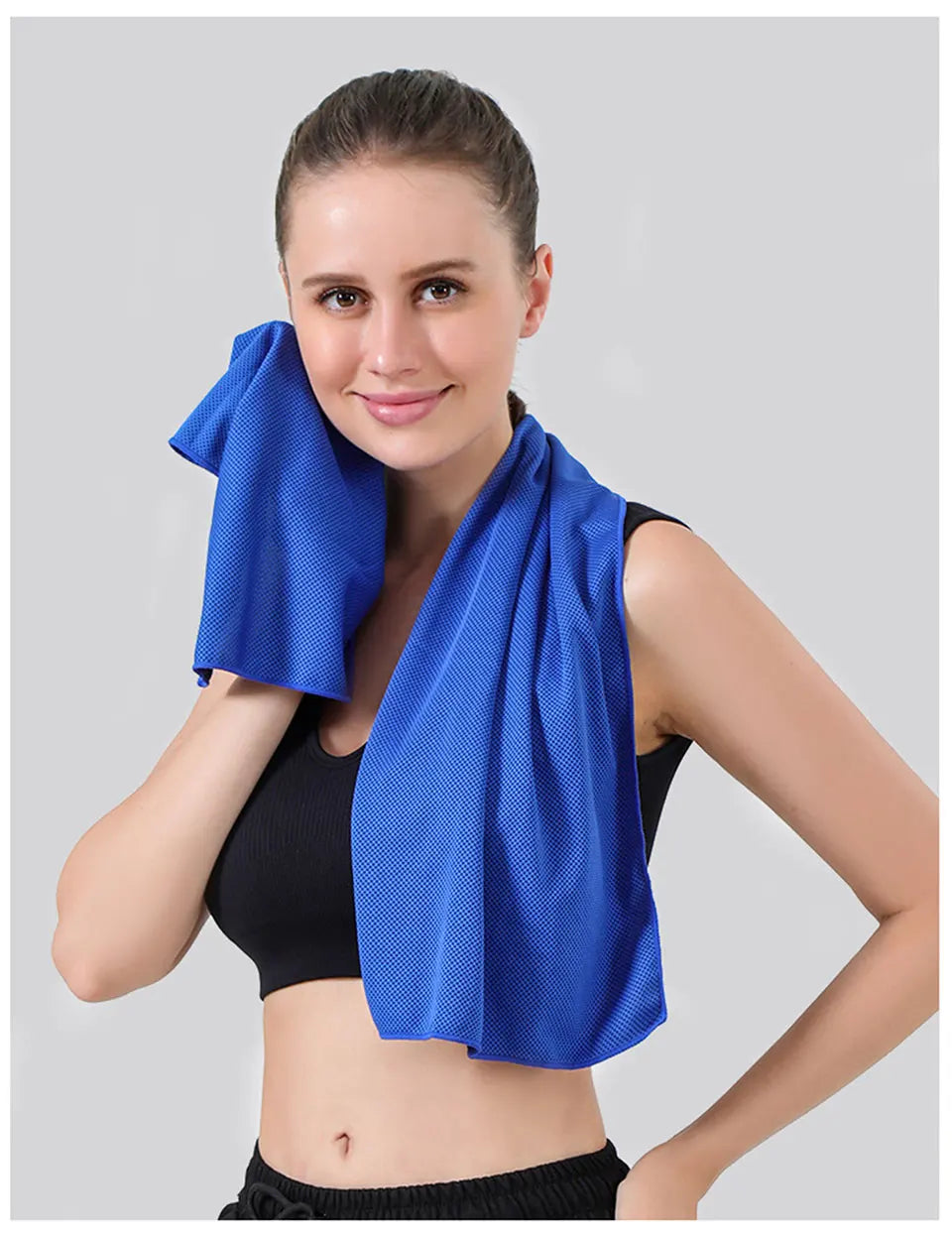 Portable Sport Towel with Mini Silicon Gel Set Cold Towel Breathable Fitness Sport Gym Running Outdoor Quick Dry Cooling Towel