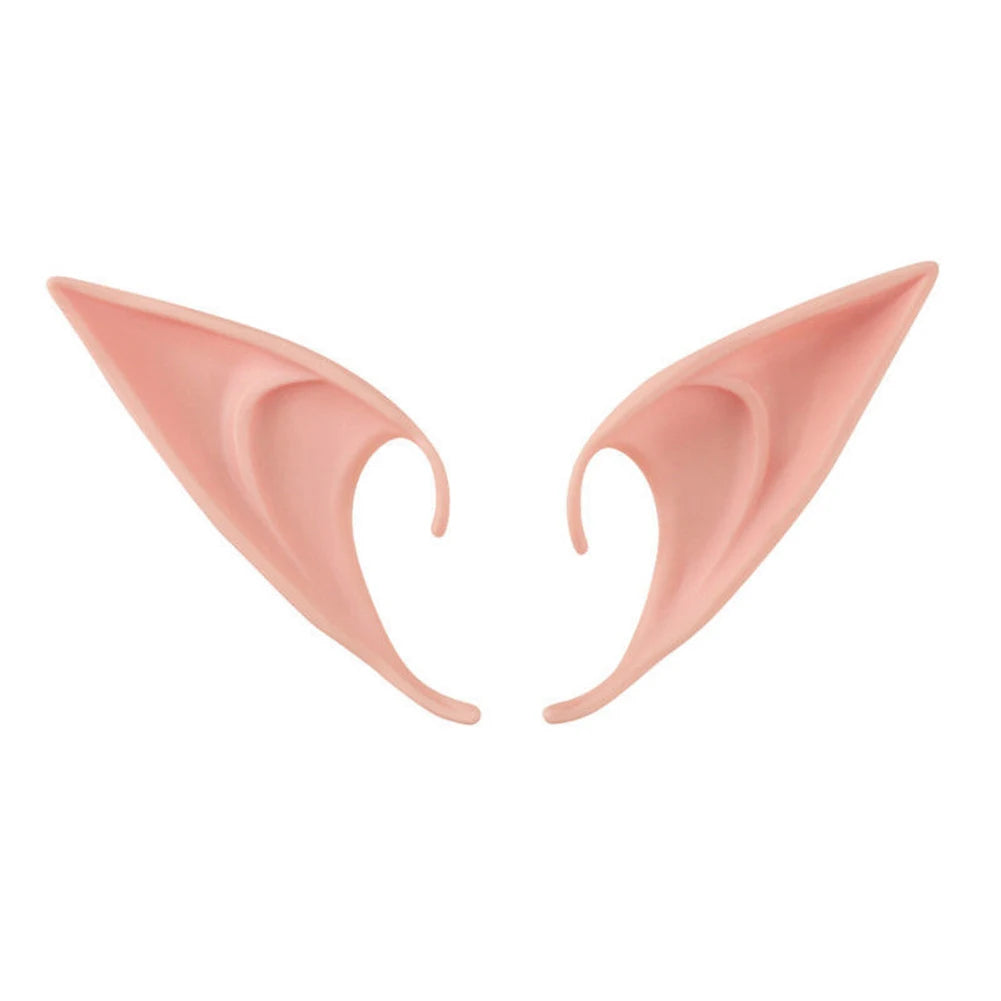 10-1Pair Halloween Angel Elf Ears Fairy Cosplay Latex Ears Halloween Decoration Monster Ears Vampire Cosplay Costume Accessories