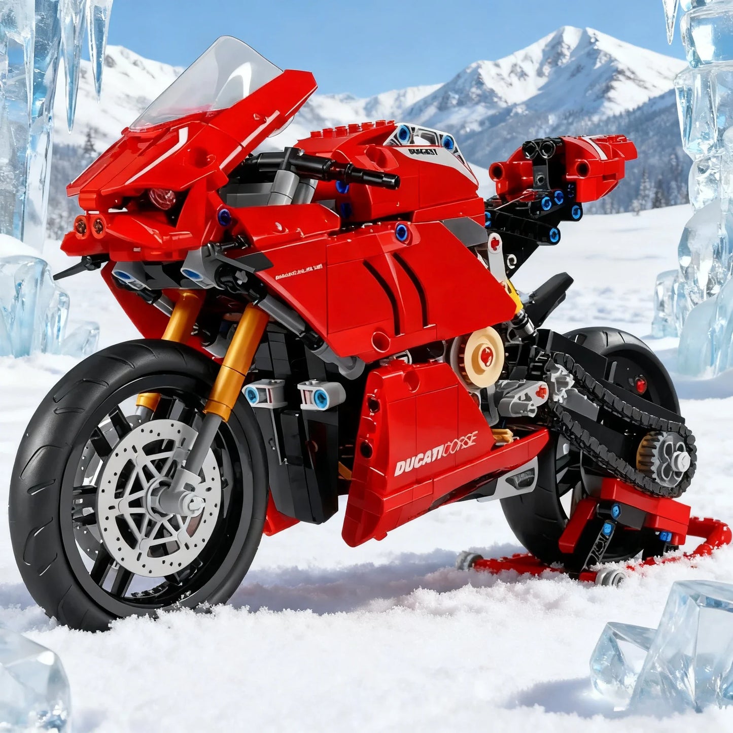 Panigale V4 R Motorbike Building Blocks Kit Superbike Model Toy for Boys Adults Christmas Gift Home Decoration