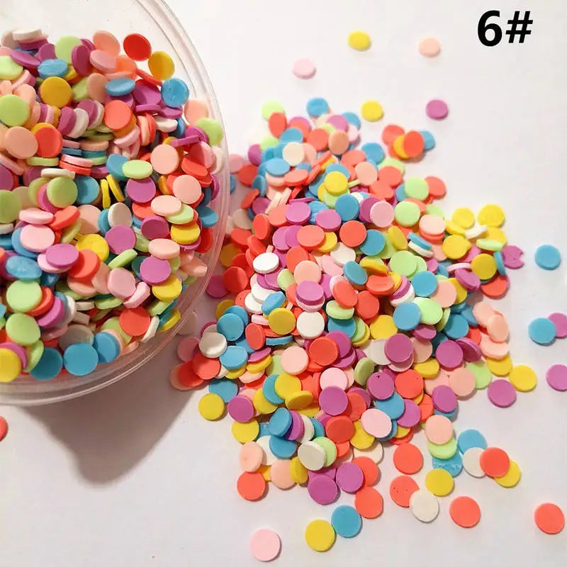 100g DIY Polymer Clay Fake Candy Sweets Sugar Sprinkle Decorations for Fake Cake Dessert Simulation Food Dollhouse Gifts