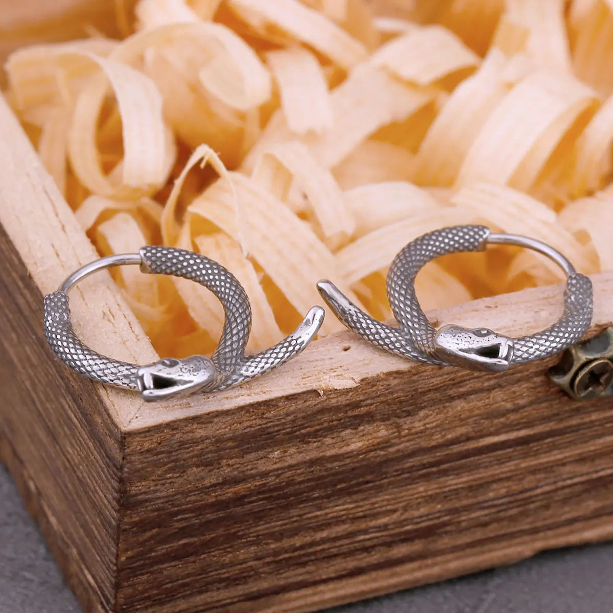 Fashion Viking Street Tail Snake Stainless Steel Earrings New Design Charm Men and Women Universal Earrings Hip-hop Punk Jewelry