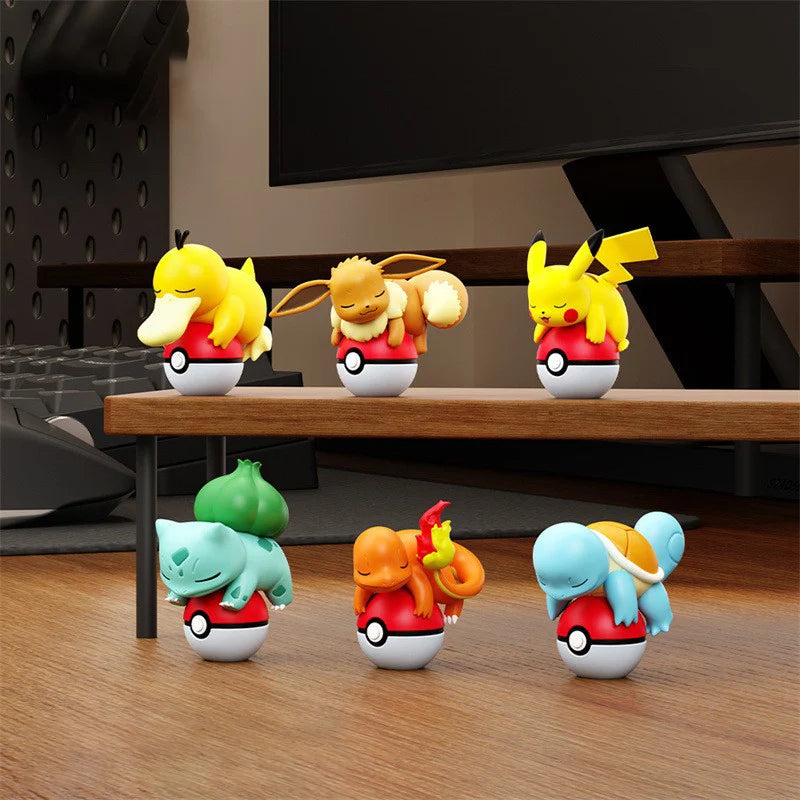 Authentic Pok é mon Pok é Ball Night Light Doll Handmade Pikachu CHARMANDER Doll Model Ornament Children's Toy Christmas Gift