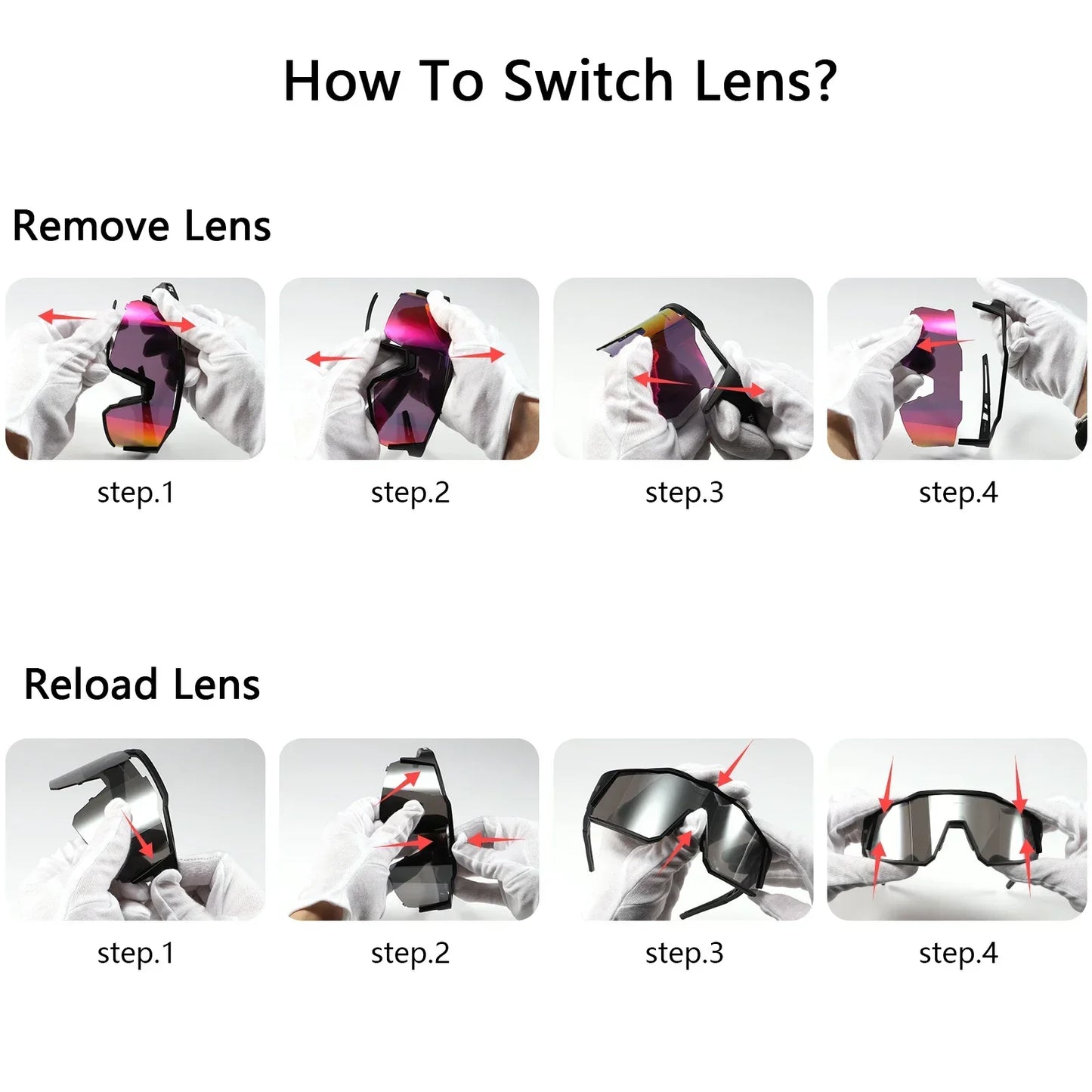 Kapvoe Outdoor Men Sunglasses UV400 Fishing Ski Goggles Road Bike Mask Goggles Women Anti-Fog Windproof Glasses Bicycle Eyewear