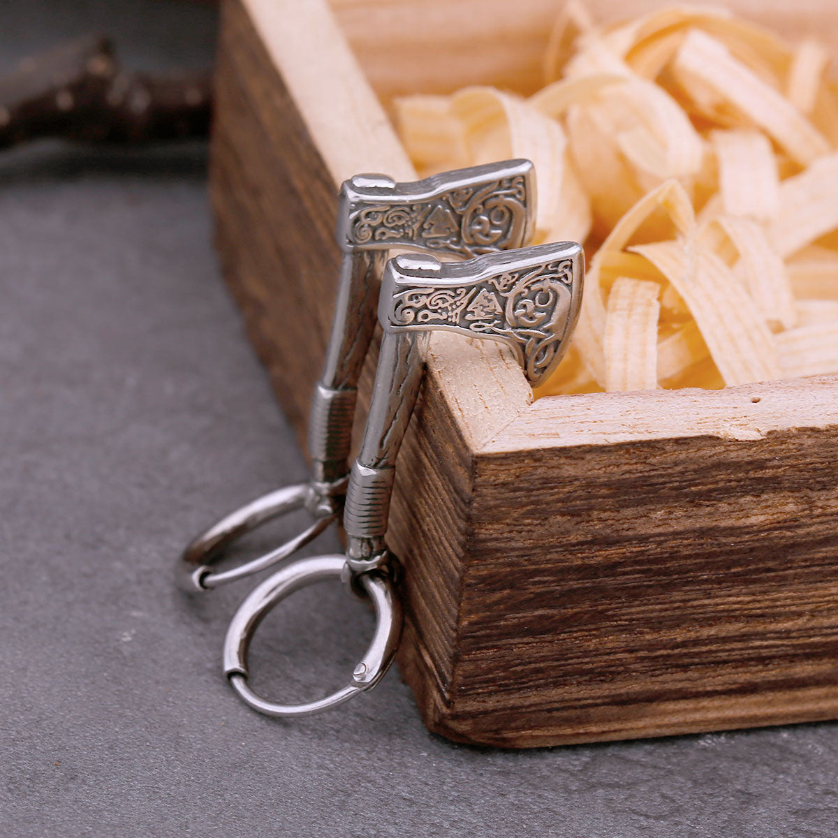 Fashion Viking Valknut Rune Axe Stainless Steel Men Drop Earrings Amulet Hip-hop Rock Biker Teenage Earrings Jewelry Accessories