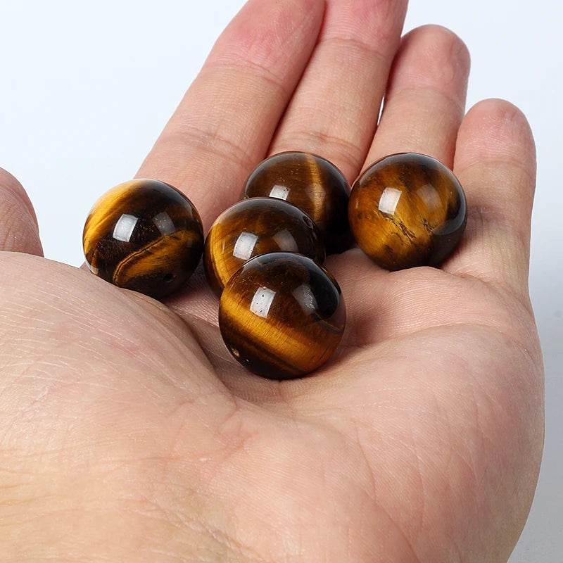 4-20mm Natural Yellow Tiger Eye Beads 5A+ Round Loose Spacer for DIY Bracelet Jewelry Making Accessories Pack of 5