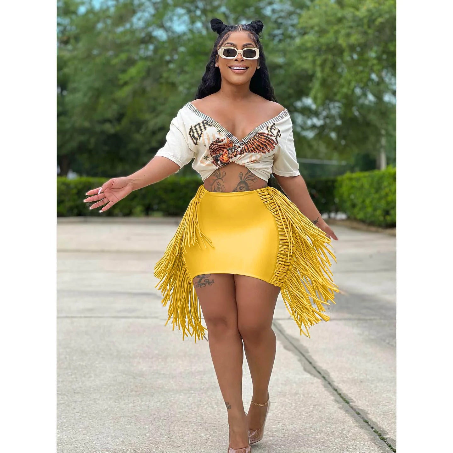 Sexy Wrap Women Mini Skirts Solid Bodycon Streetwear Skirts 2022 Summer Chic Hollow Out Tassel Y2K Style Bottom Outfits