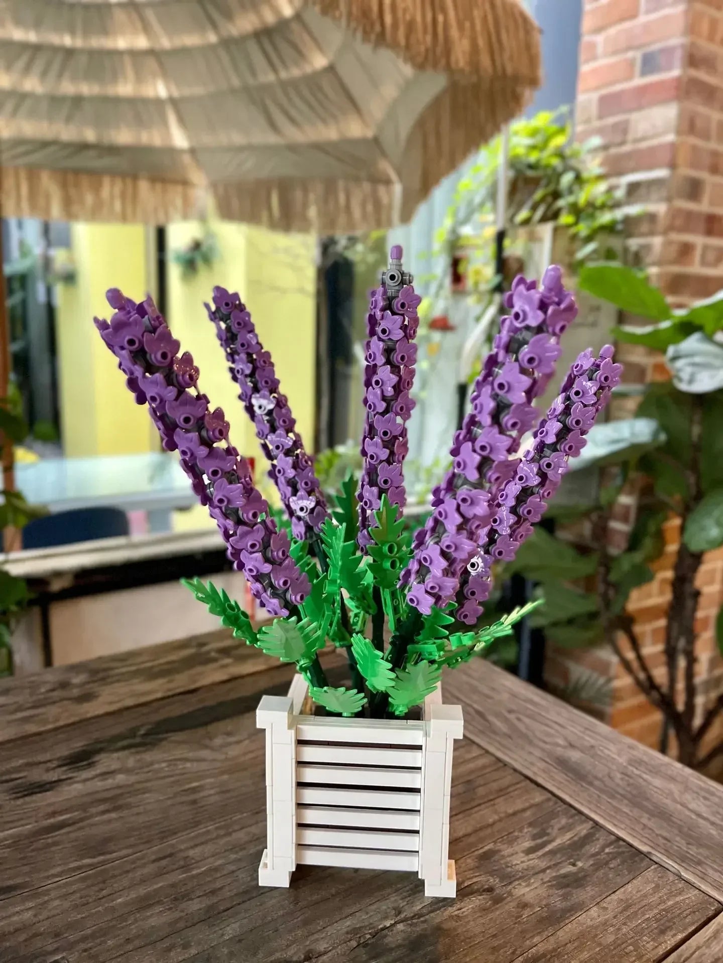 Creativity Flower 1204PCS Lavender Building Blocks Home Decoration Desktop Ornament Bricks Toys for Children's Christmas Gift